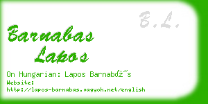 barnabas lapos business card